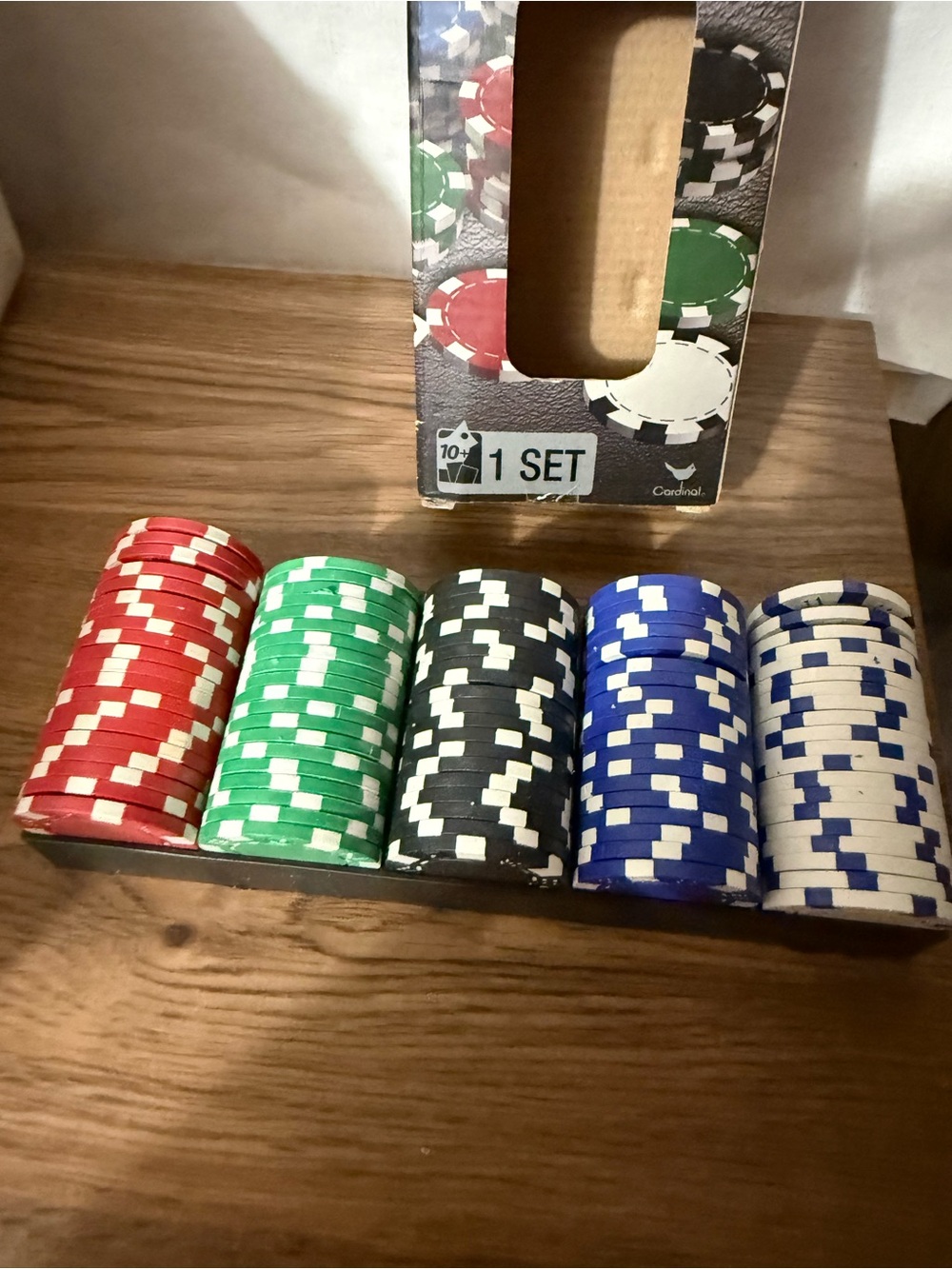 Poker Chip Set - Red, Green, Black, Blue, White